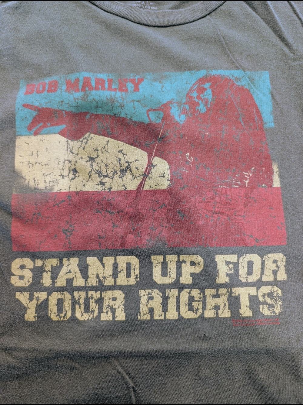 Bob Marley - A Tribute To Freedom Stand Up For Your Right T-Shirt XL